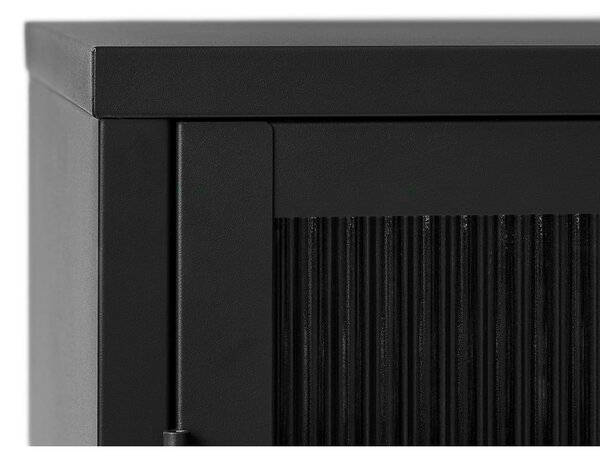 Czarna metalowa witryna 111x140 cm Bronco – Unique Furniture