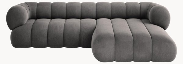 Sofa narożna z aksamitu Koge (5-osobowa)