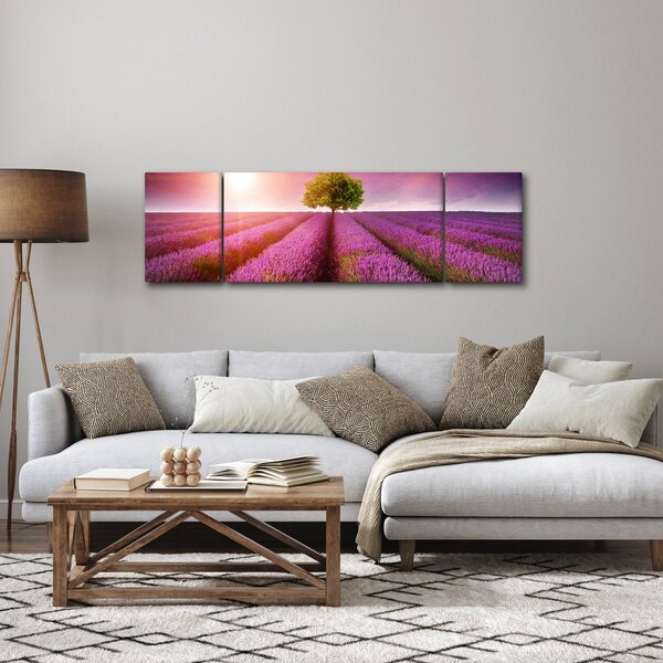 Obraz pola z lawendą (170x50 cm)
