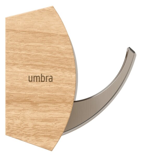 Wieszak ścienny z litego drewna topolowego Flip – Umbra