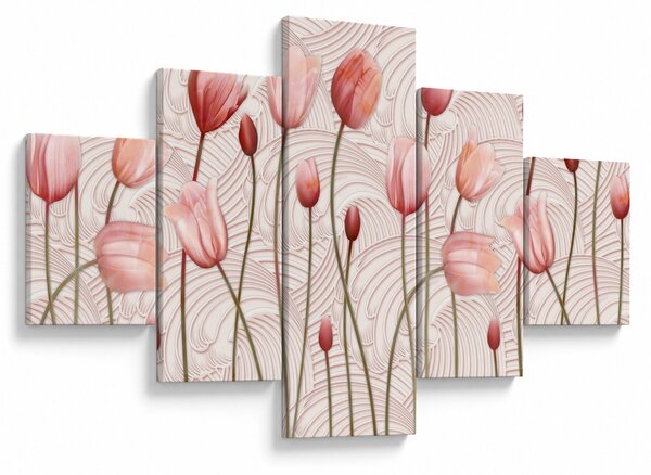 Obraz - Różowe tulipany (125x70 cm)