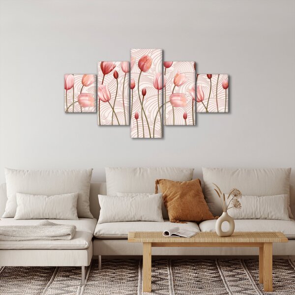 Obraz - Różowe tulipany (125x70 cm)
