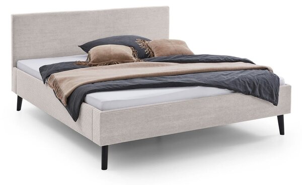 Beżowe tapicerowane łóżko dwuosobowe bez stelaża 180x200 cm Avola – Meise Möbel