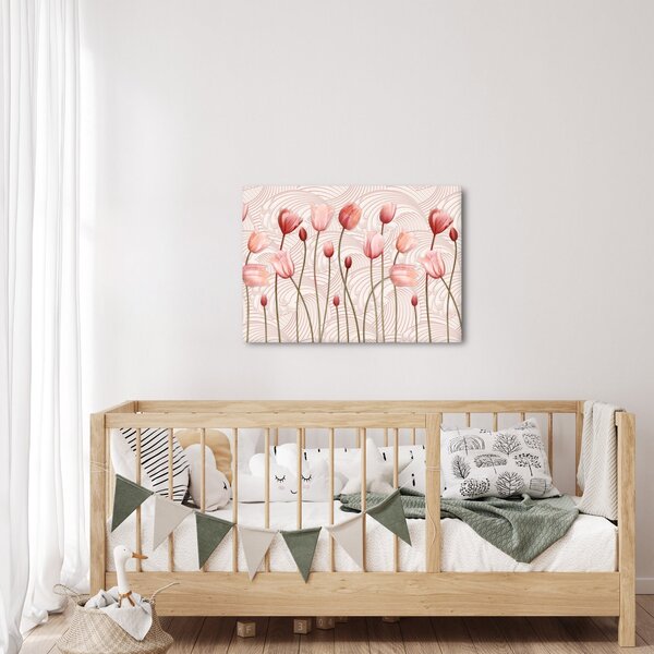 Obraz - Różowe tulipany (70x50 cm)