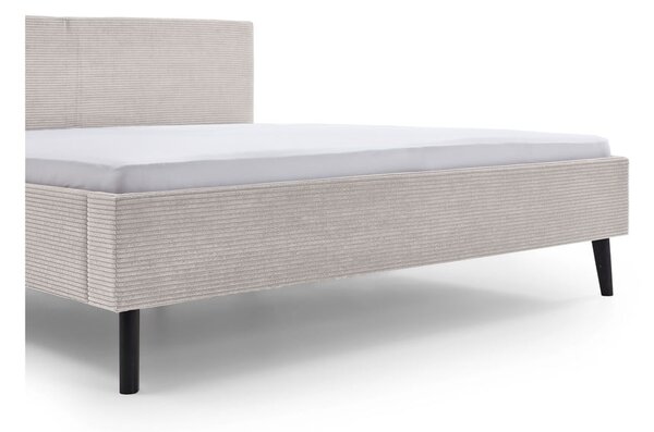 Beżowe tapicerowane łóżko dwuosobowe bez stelaża 180x200 cm Avola – Meise Möbel