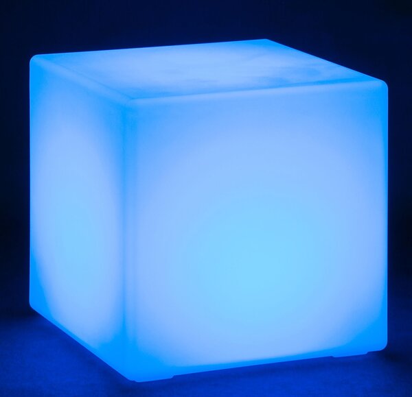 Podświetlany stołek/taboret LED, 60x60x60 cm