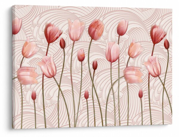 Obraz - Różowe tulipany (70x50 cm)