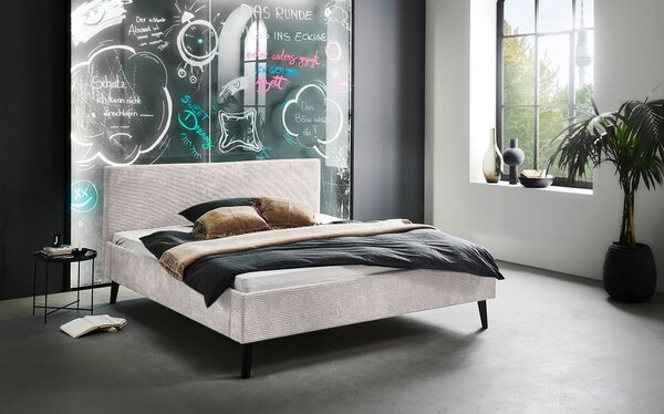Beżowe tapicerowane łóżko dwuosobowe bez stelaża 180x200 cm Avola – Meise Möbel