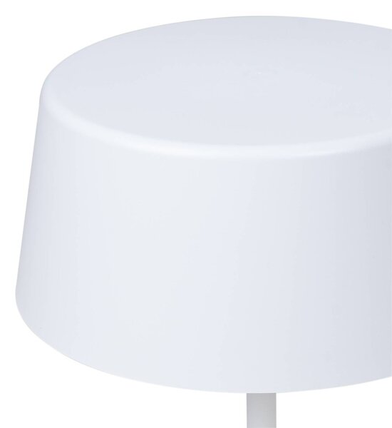 Lampa stołowa LED Milica Lindby, możliwość ściemniania, biały / opal, salon / jadalnia, metal, skandynawski