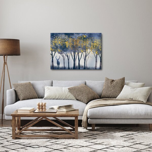 Obraz jelenia w lesie (70x50 cm)