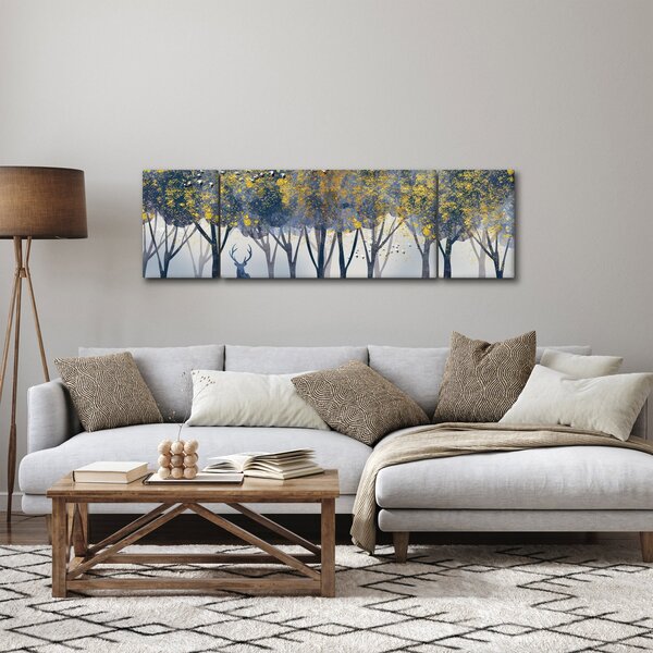 Obraz jelenia w lesie (170x50 cm)
