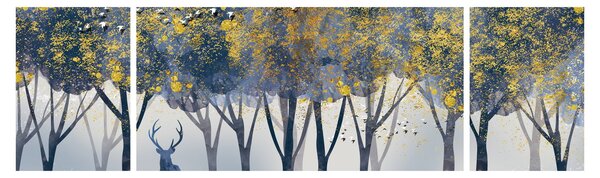 Obraz jelenia w lesie (170x50 cm)