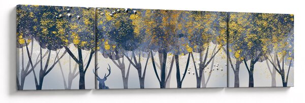 Obraz jelenia w lesie (170x50 cm)