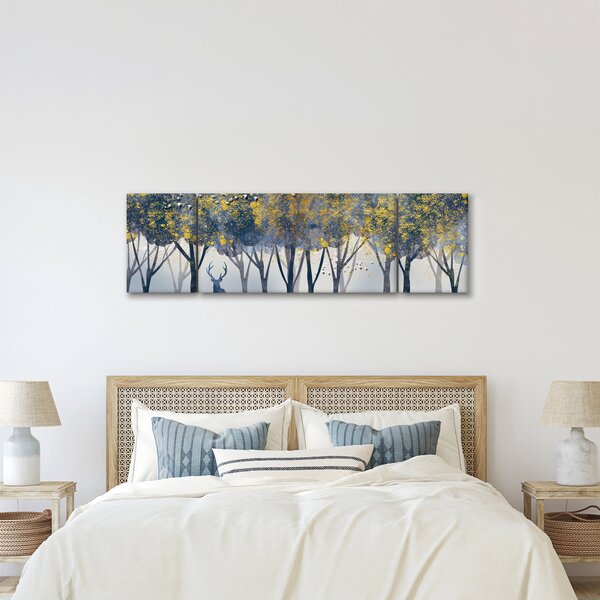Obraz jelenia w lesie (170x50 cm)