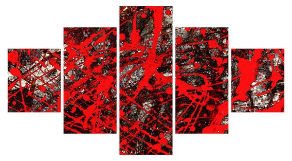 Obraz - Ekspresyjna abstrakcja (125x70 cm)
