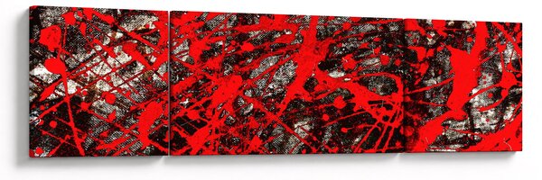 Obraz - Ekspresyjna abstrakcja (170x50 cm)