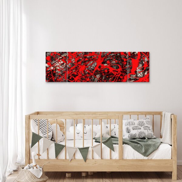 Obraz - Ekspresyjna abstrakcja (170x50 cm)
