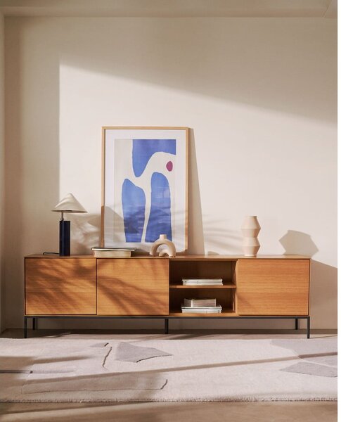 Szafka pod TV w dekorze dębu 195x55 cm Vedrana – Kave Home