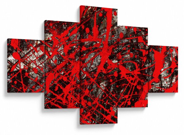 Obraz - Ekspresyjna abstrakcja (125x70 cm)