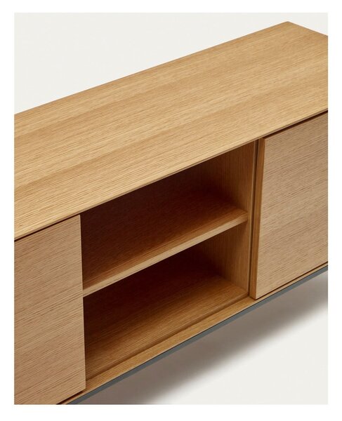 Szafka pod TV w dekorze dębu 195x55 cm Vedrana – Kave Home