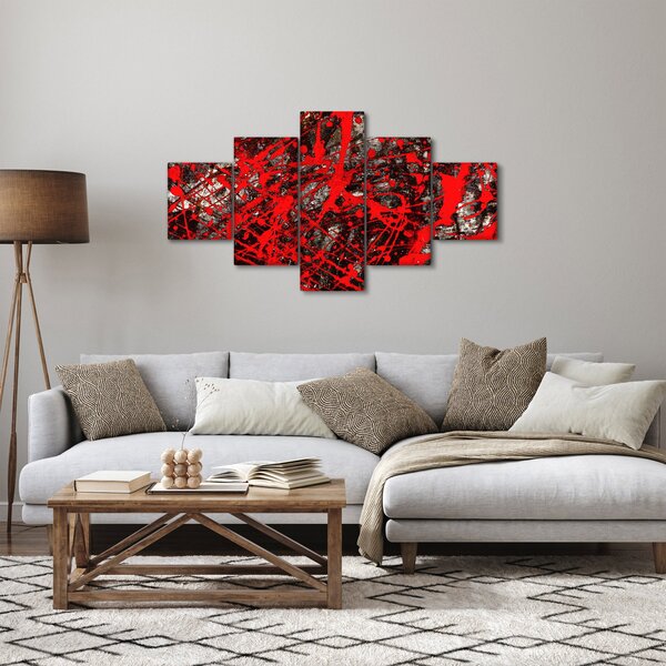 Obraz - Ekspresyjna abstrakcja (125x70 cm)