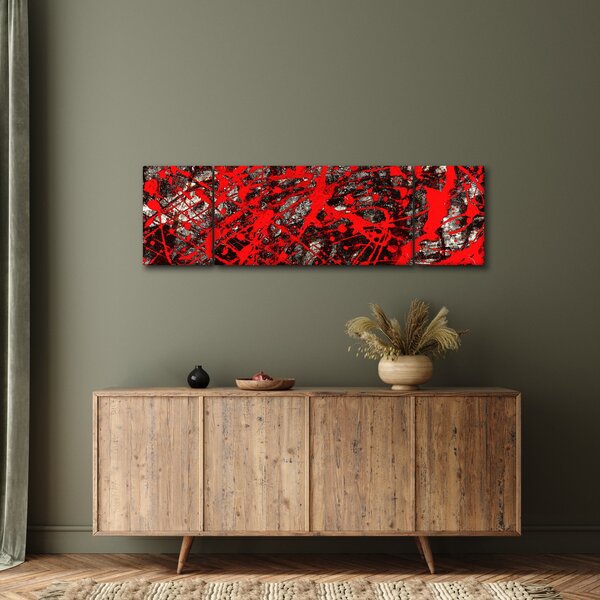 Obraz - Ekspresyjna abstrakcja (170x50 cm)
