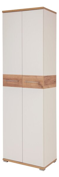 Biała szafa w dekorze dębu 59x199 cm Topix – Germania