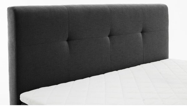 Antracytowe łóżko boxspring 160x200 cm Stockholm – Meise Möbel