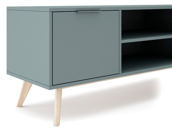 Szarozielona szafka pod TV 140x53x40 cm Pisco – Marckeric