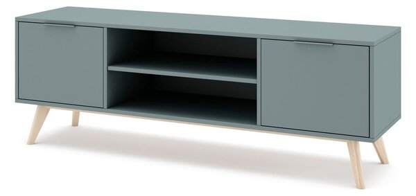 Szarozielona szafka pod TV 140x53x40 cm Pisco – Marckeric