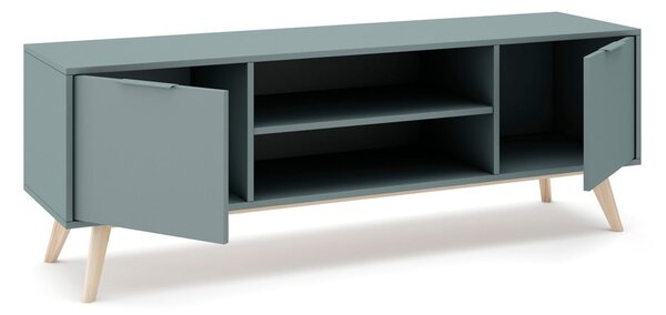 Szarozielona szafka pod TV 140x53x40 cm Pisco – Marckeric