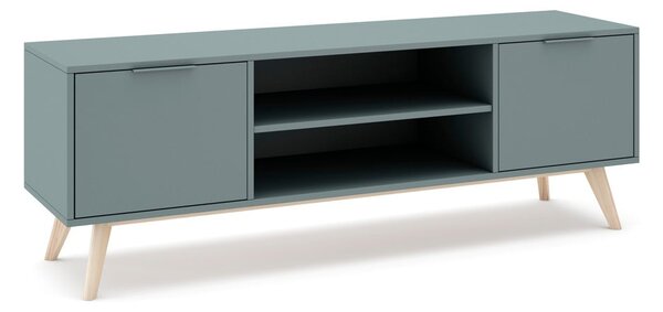 Szarozielona szafka pod TV 140x53x40 cm Pisco – Marckeric