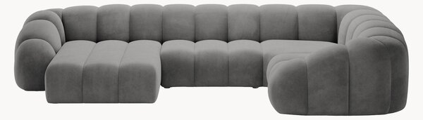 Sofa panoramiczna z weluru Lyna (6-osobowa)