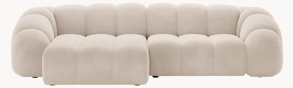 Sofa narożna z weluru Lyna (4-osobowa)