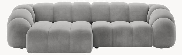 Sofa narożna z weluru Lyna (4-osobowa)