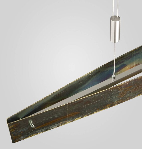 Lampa wisząca Malu Quitani, możliwość ściemniania, mosiężny / złoty, salon / jadalnia, aluminium, nowoczesny