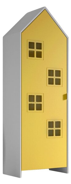 Żółta/biała szafa dziecięca 58x172x37 cm Casami Bruges – Vipack