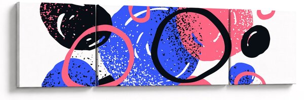Obraz - Motyw z kółkami w żywych kolorach (170x50 cm)