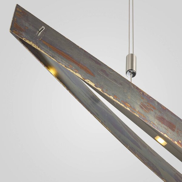 Lampa wisząca Malu Quitani, możliwość ściemniania, mosiężny / złoty, salon / jadalnia, aluminium, nowoczesny