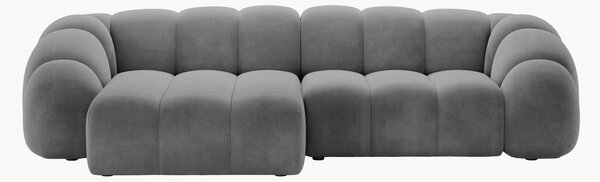 Sofa narożna z weluru Lyna (4-osobowa)