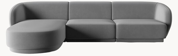 Narożna sofa modułowa z weluru Lionel (4-osobowa)