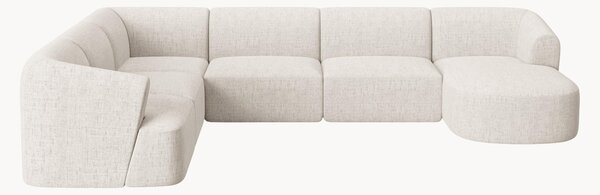 Panoramiczna sofa modułowa z szenilu Campi (7-osobowa)