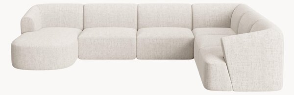 Panoramiczna sofa modułowa z szenilu Campi (7-osobowa)