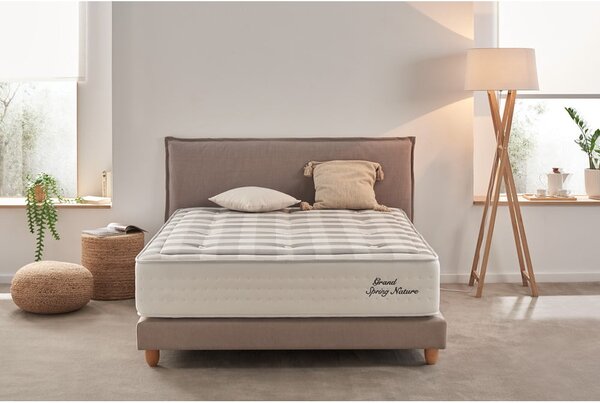 Średnio twardy sprężynowy materac termoregulacyjny 80x200 cm Grand Spring Nature – Moonia