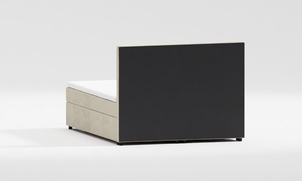 Beżowe łóżko boxspring ze schowkiem 140x200 cm Rico – Ropez