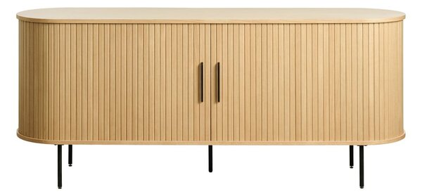 Niska komoda w dekorze dębu z drzwiami przesuwnymi 76x180 cm Nola – Unique Furniture
