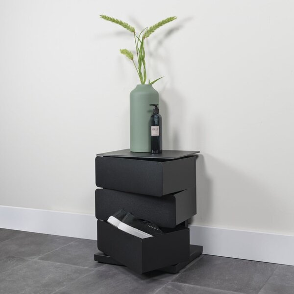 Czarna metalowa komoda 37x45x26 cm Joey – Spinder Design