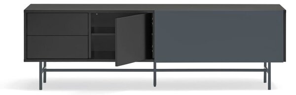 Czarno-antracytowa szafka pod TV 180x56 cm Nube – Teulat