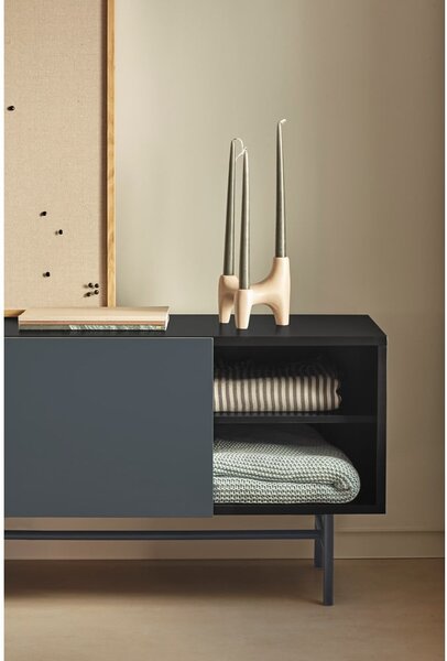 Czarno-antracytowa szafka pod TV 180x56 cm Nube – Teulat
