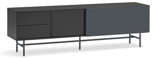 Czarno-antracytowa szafka pod TV 180x56 cm Nube – Teulat